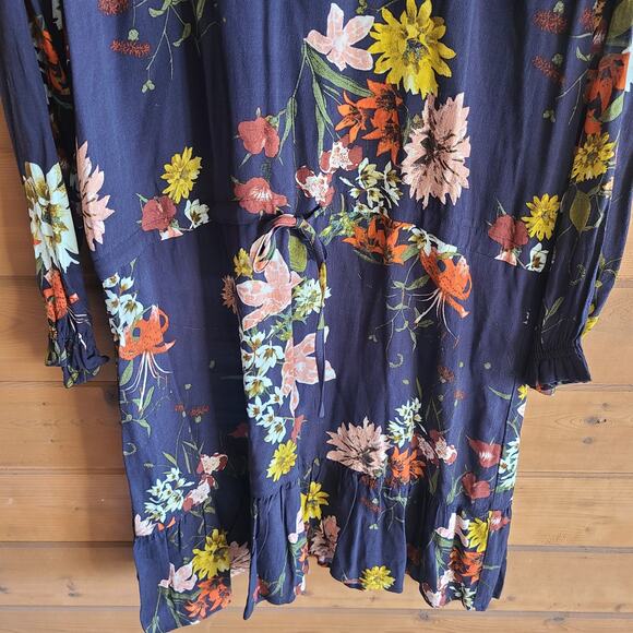 Anthropologie Gestuz Cally Long Sleeve Dress Black Floral NWT UK 12 US 10 Boho - Picture 4 of 8